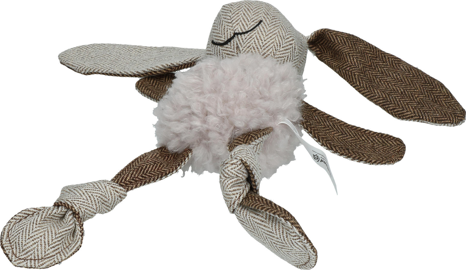 Flat grey bunny dog toy plush