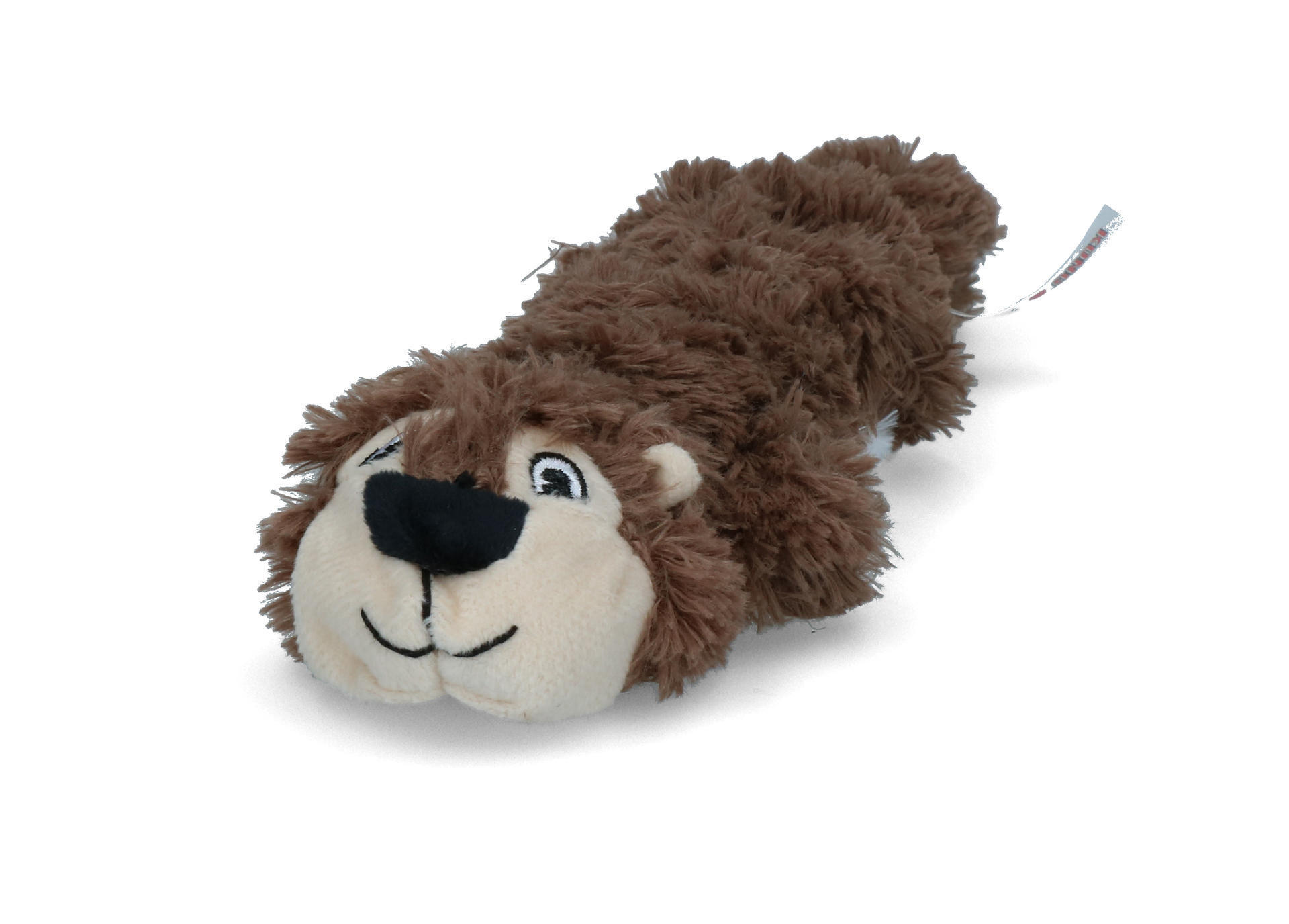 Scrunch squirrel beeper toy with rope S M dog toy