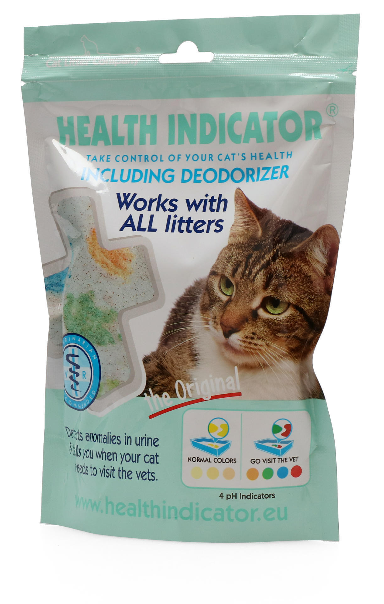 Cat litter with health indicator