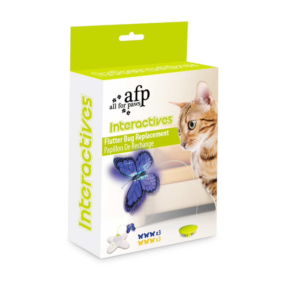 Flutter Bug Re-Fill - 6 pack cat toy