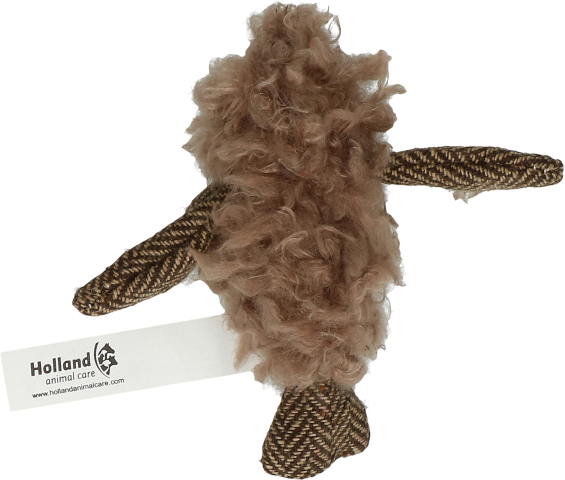 Woolly luxury bird brown cat toy