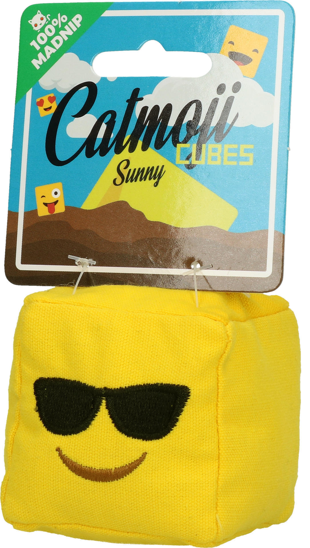 Emoji Cat Cube Sunny with cat root plush cat toy