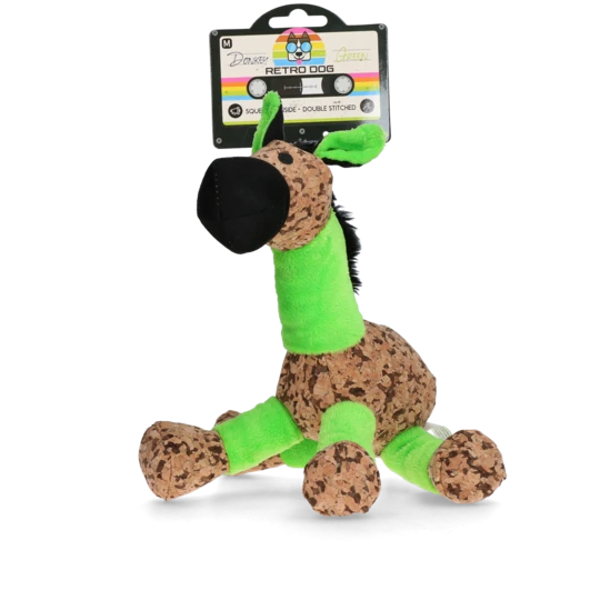 Retro donkey green S dog toy