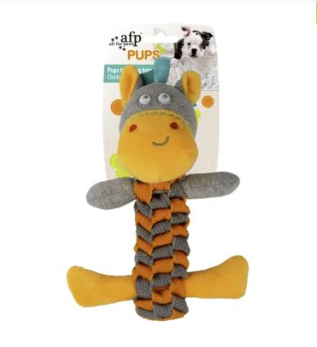Dog toy with donkey shape