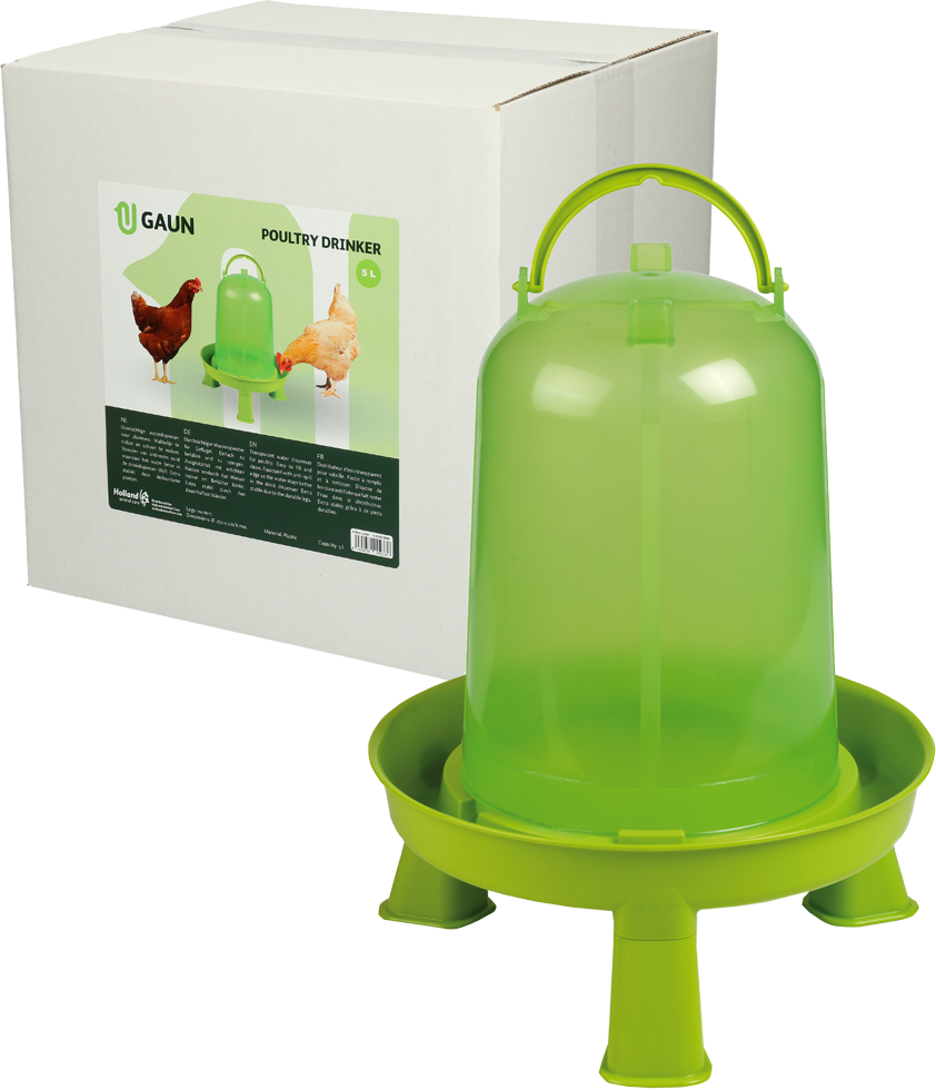 Poultry drinker with foot 5 l lemon green