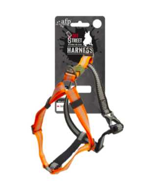 Orange dog harness M
