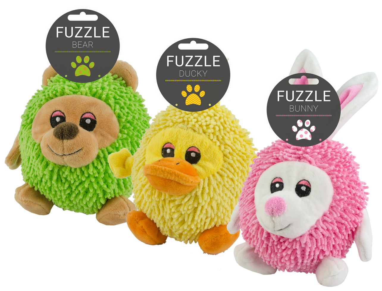 Bear with beeper plush dog toy