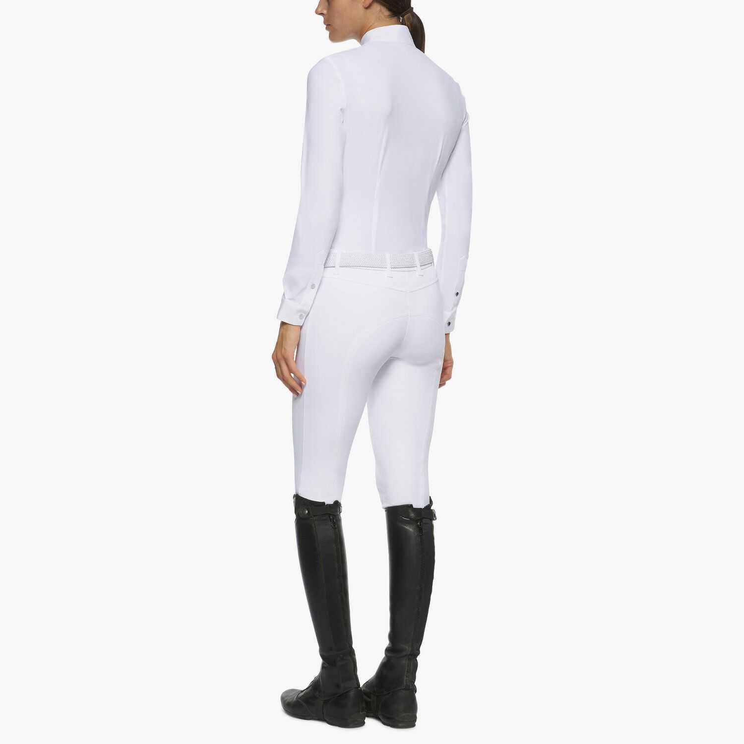 Mango Women riding competition shirt pleated with decoration