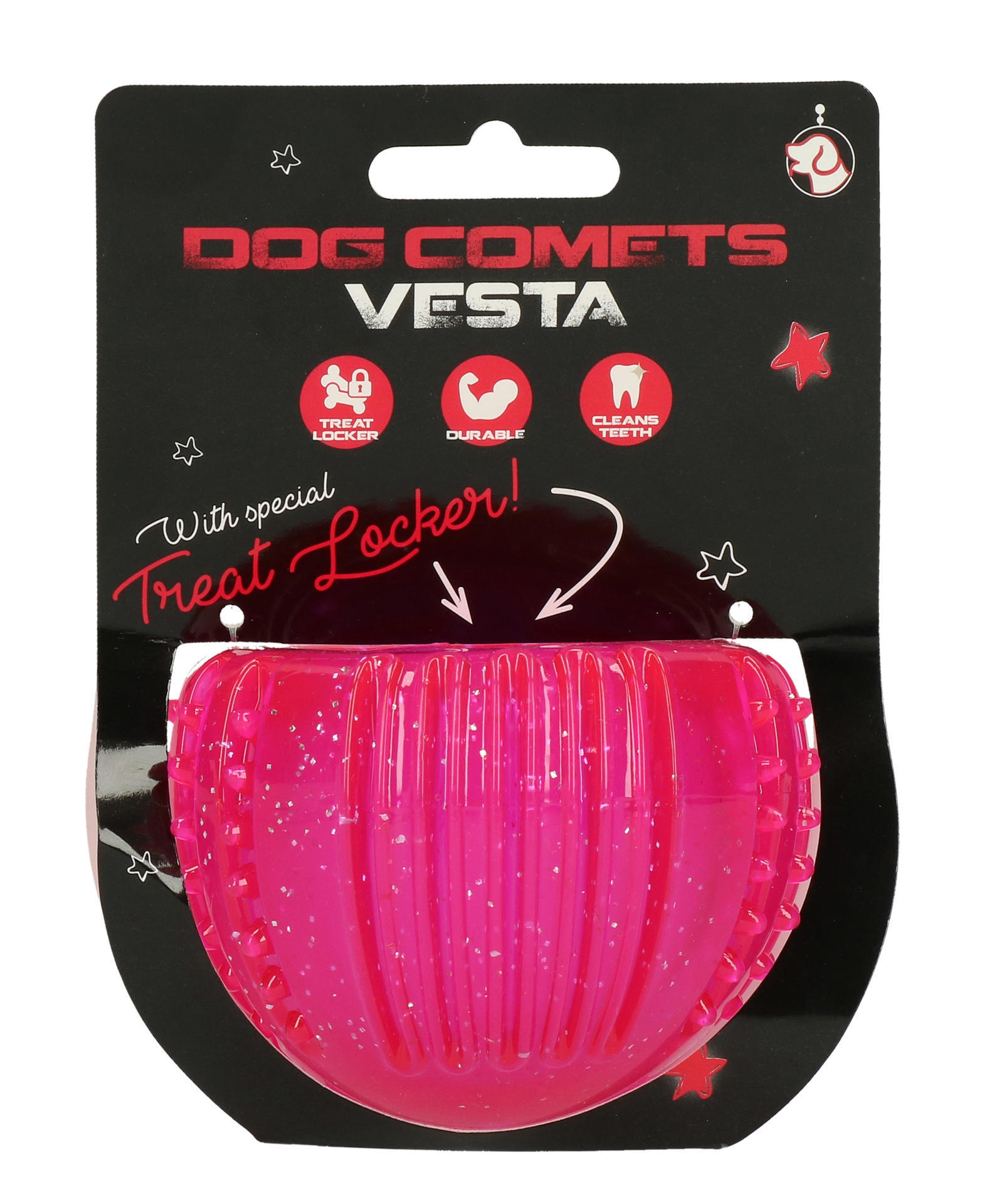 dog toy with treat holder pink chew toy