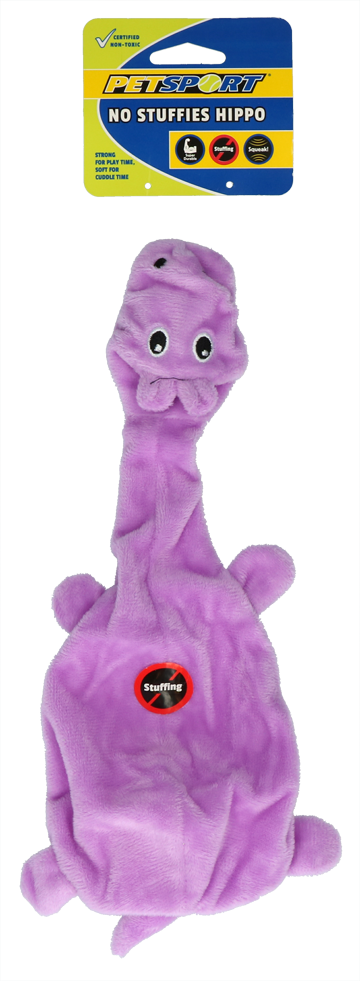Unfilled hippo dog toy plush