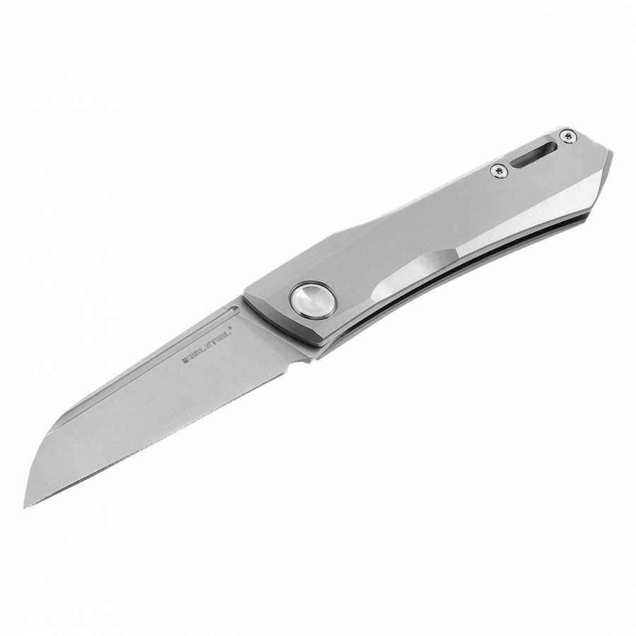 Solis Lite satin titanium folding knife