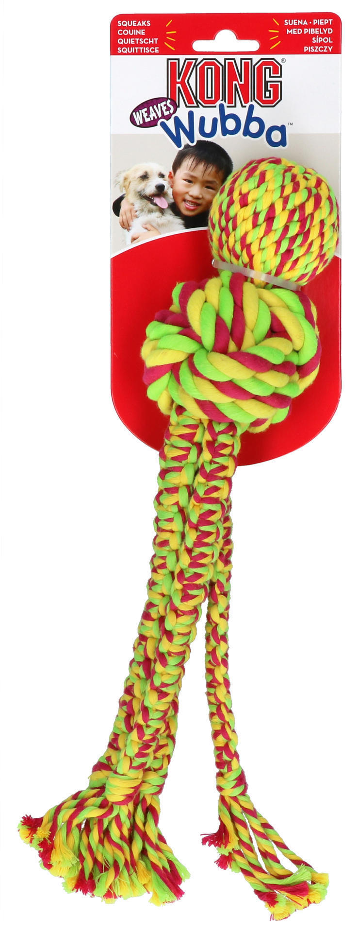 Wubba beeper rope toy L multi-colour dog toy