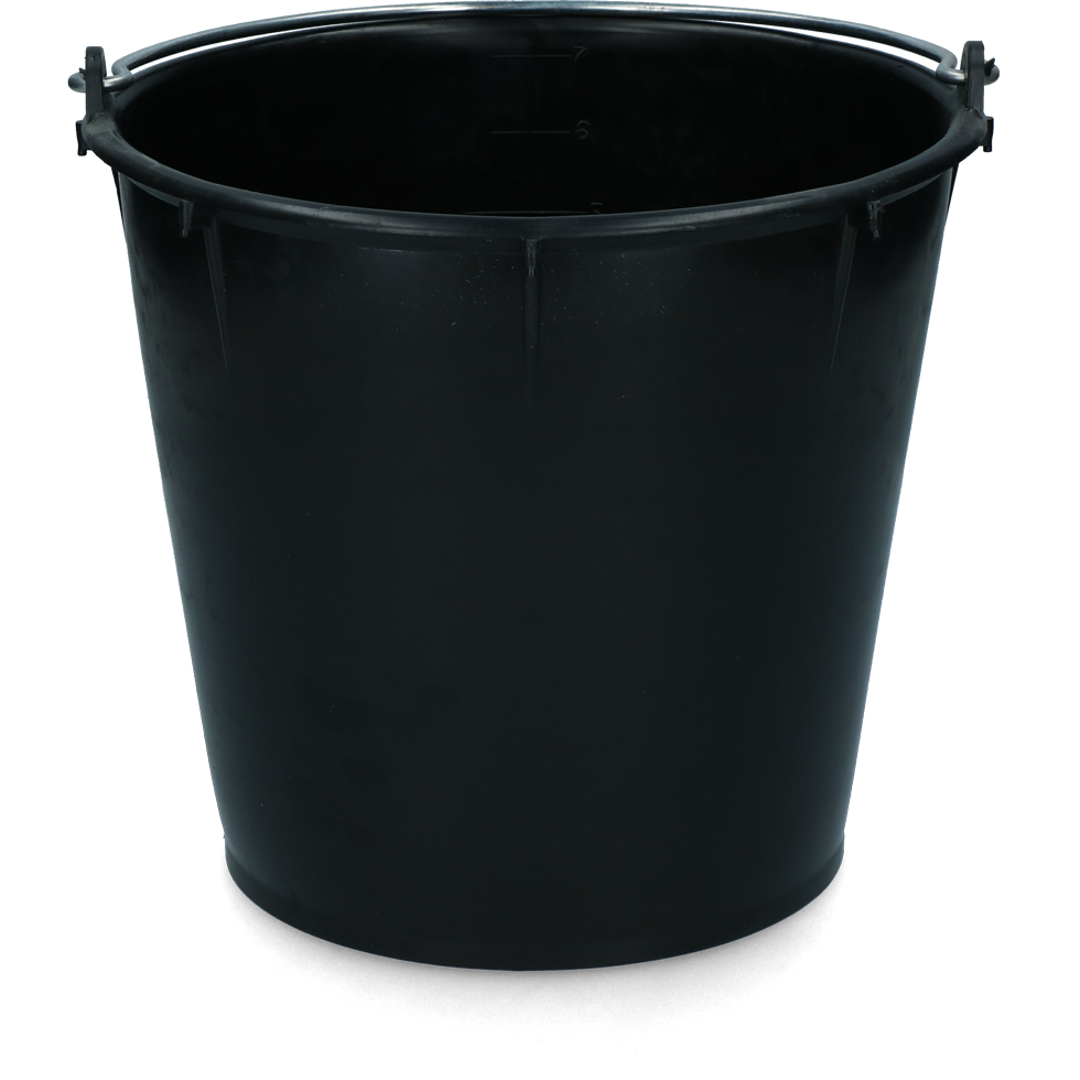 bucket 7 l with handle black stable livestock feeding drinking technology feeding bowls