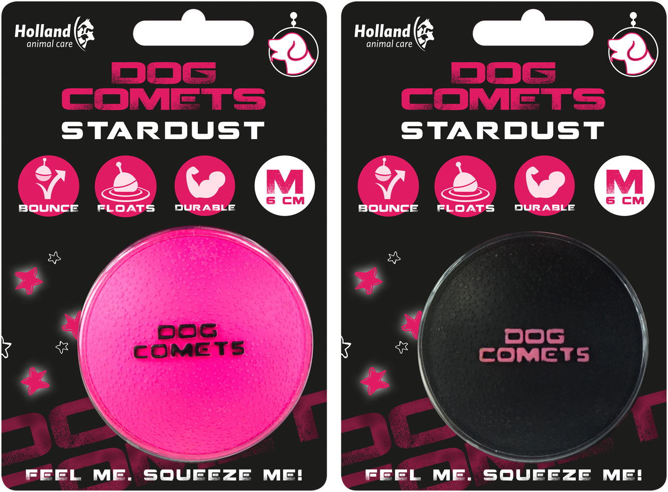 Stardust dog ball M pink