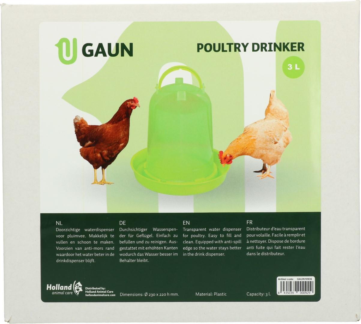 Poultry Drinker 3 l green