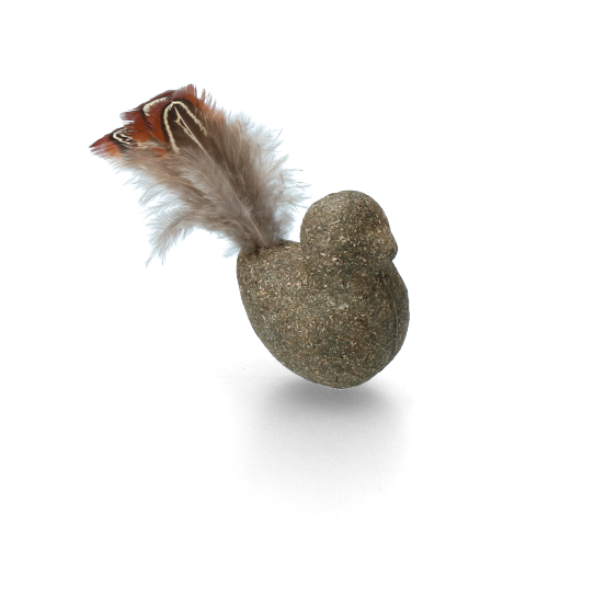 Hanging bird with feather, cat toy