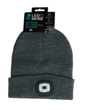 Cap with LED headlight