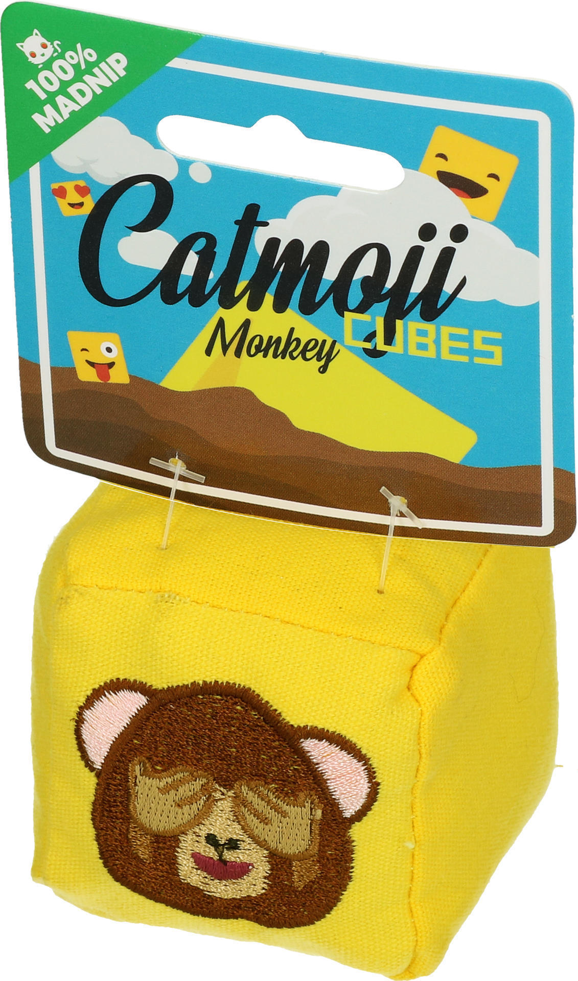 Emoji Cat Cube Monkey with cat root plush cat toy