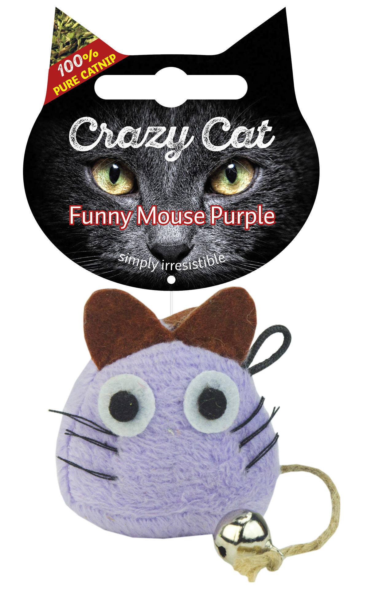 Crazy cat funny purple mouse with cat root cat toy