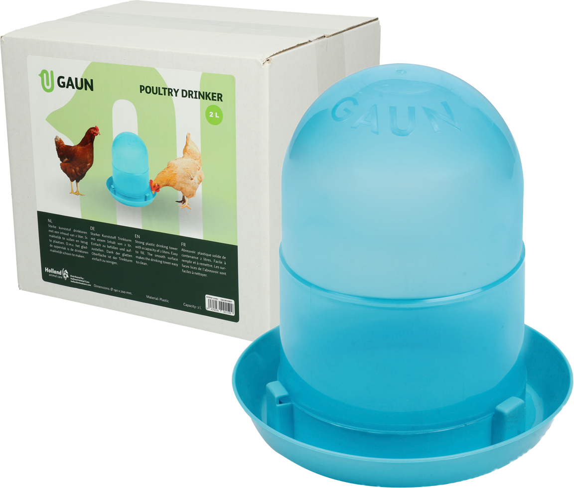 Poultry drinker 2 litres blue