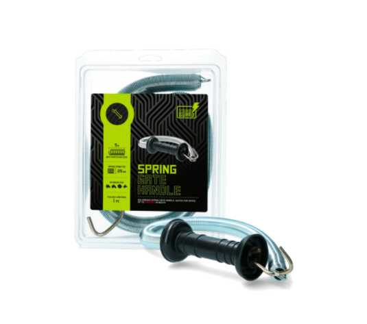 Spring handle for electric gate