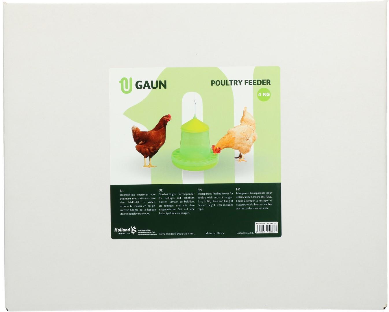 Poultry feeder, feeder 4 kg green lemon