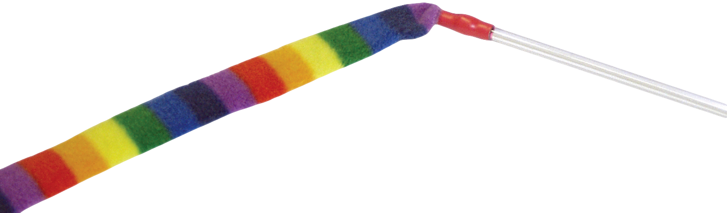 Cat dancing wand with rainbow rope cat toy