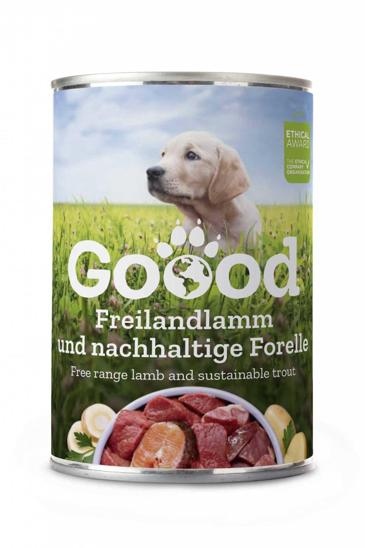 Canned junior lamb and trout 400 g for medium dogs 3-15 months