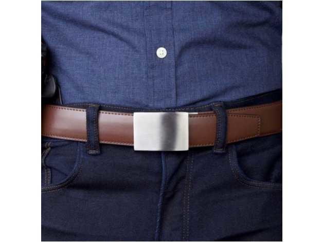Leather trouser belt