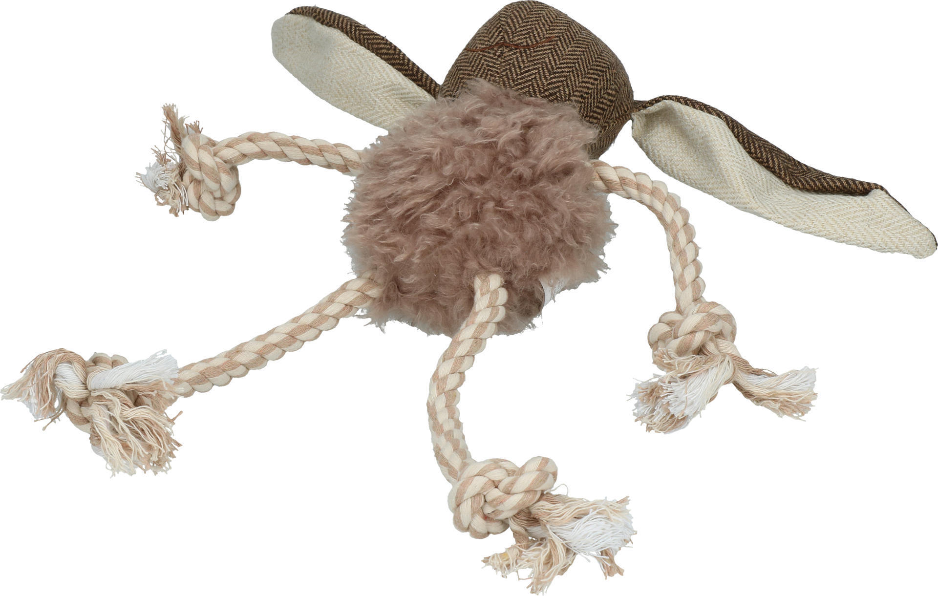 Bunny with rope dog toy plush