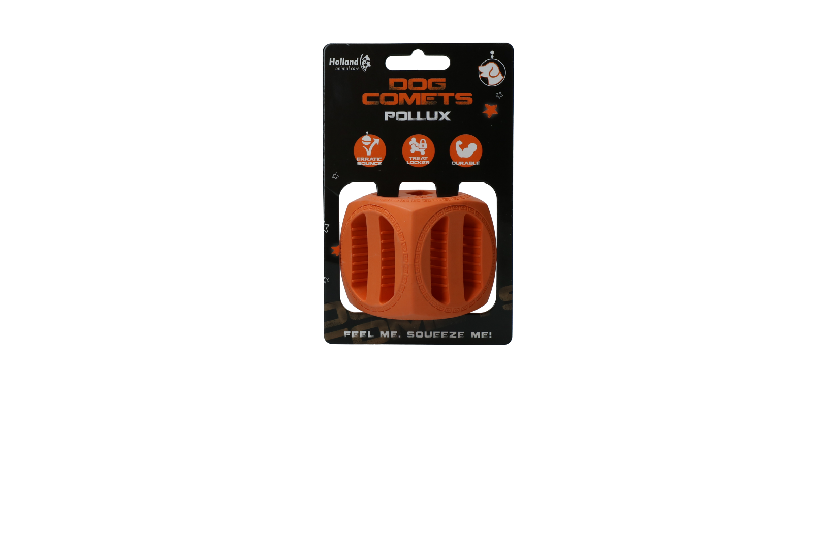 ball pollux orange dog toy