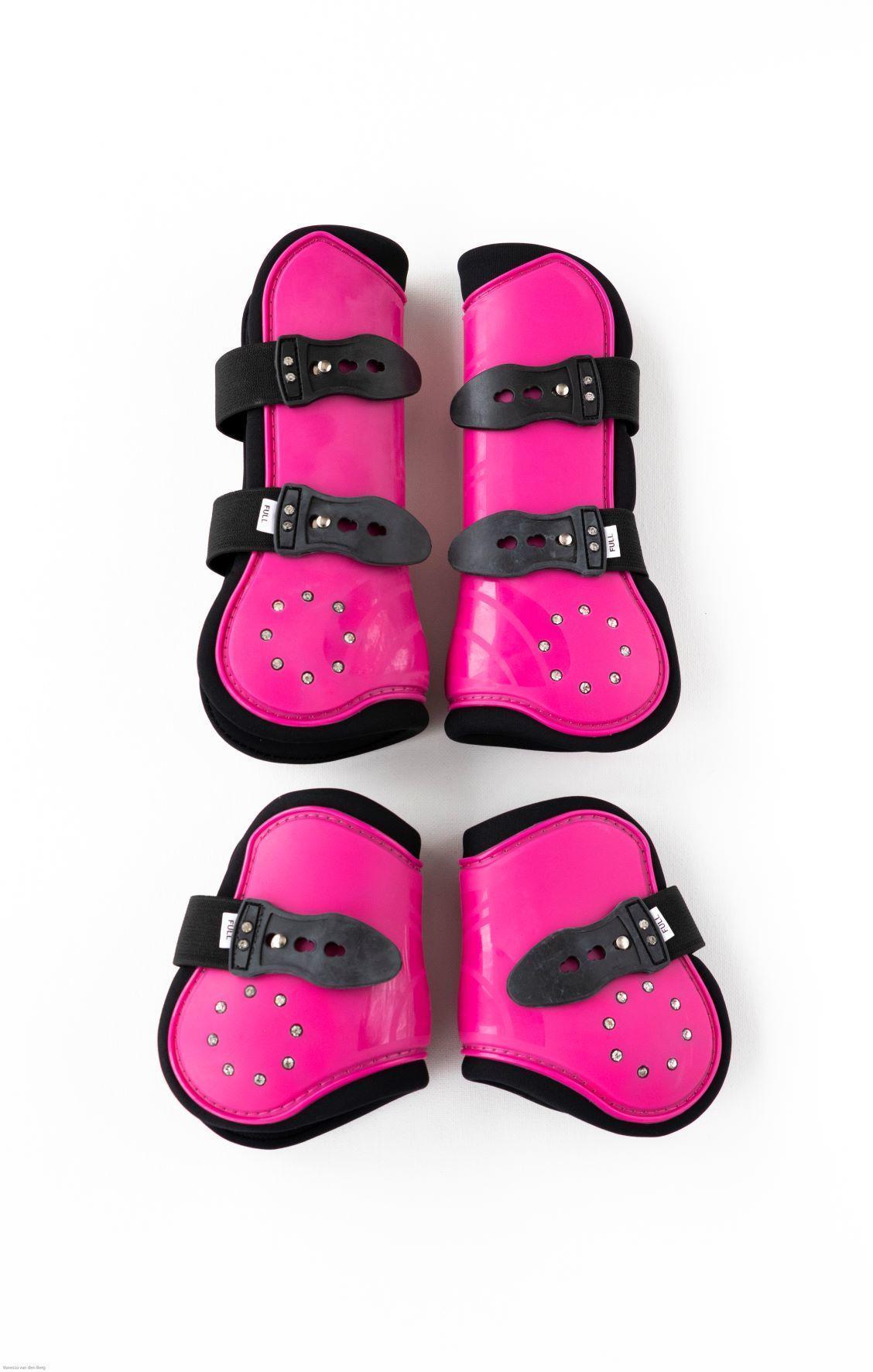 209 Luxury tendon  protection boots glitter shine white pony horse foot protection