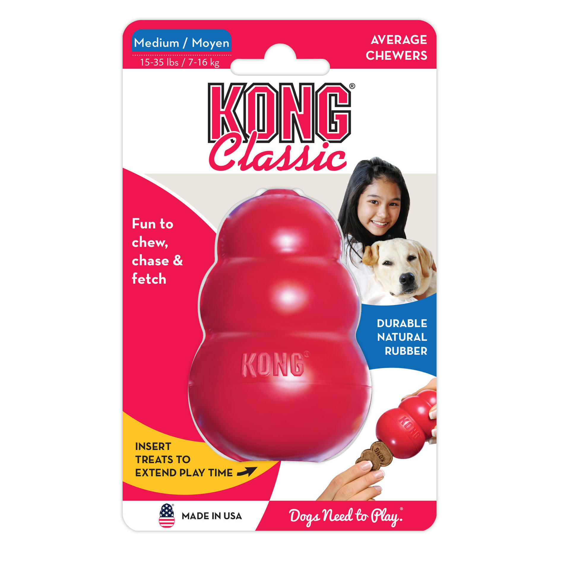 Classic dog toy M 8,8 cm with reward wall