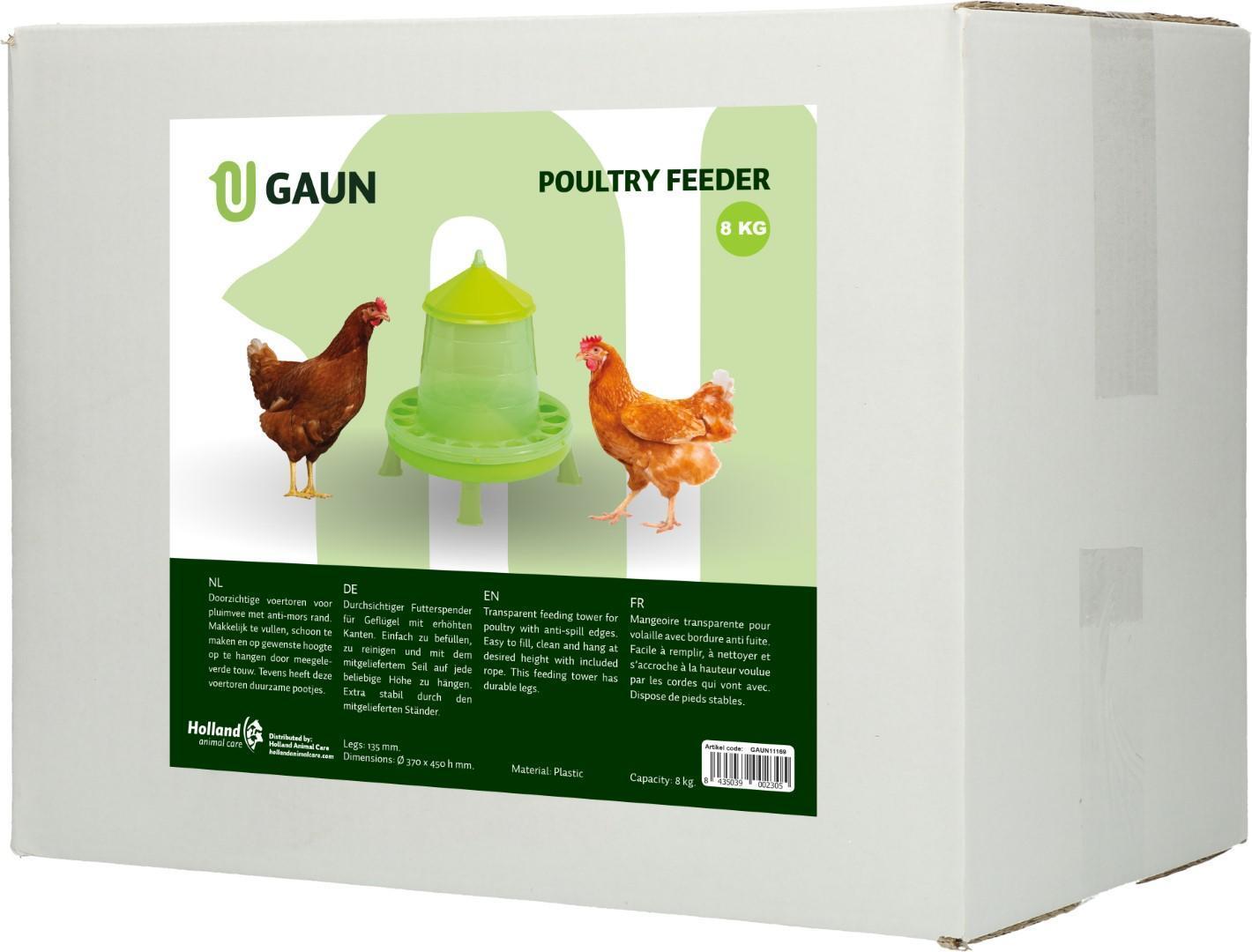 Poultry feeder with feet 8 kg green lemon
