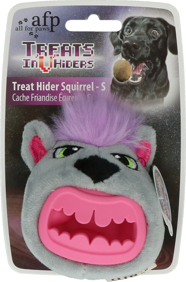 Squirrel S dog toy with reward wall