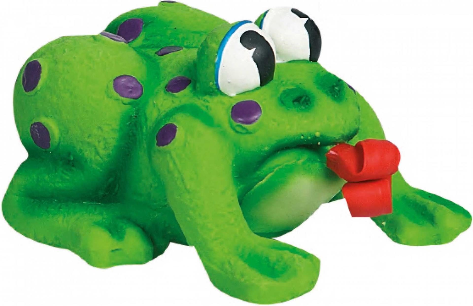 Dog toy latex frog 11 cm chew toy