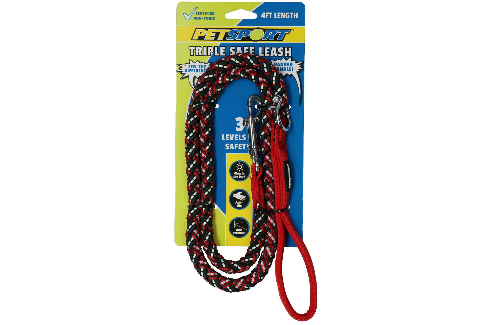 Rope leash 1,2 m red