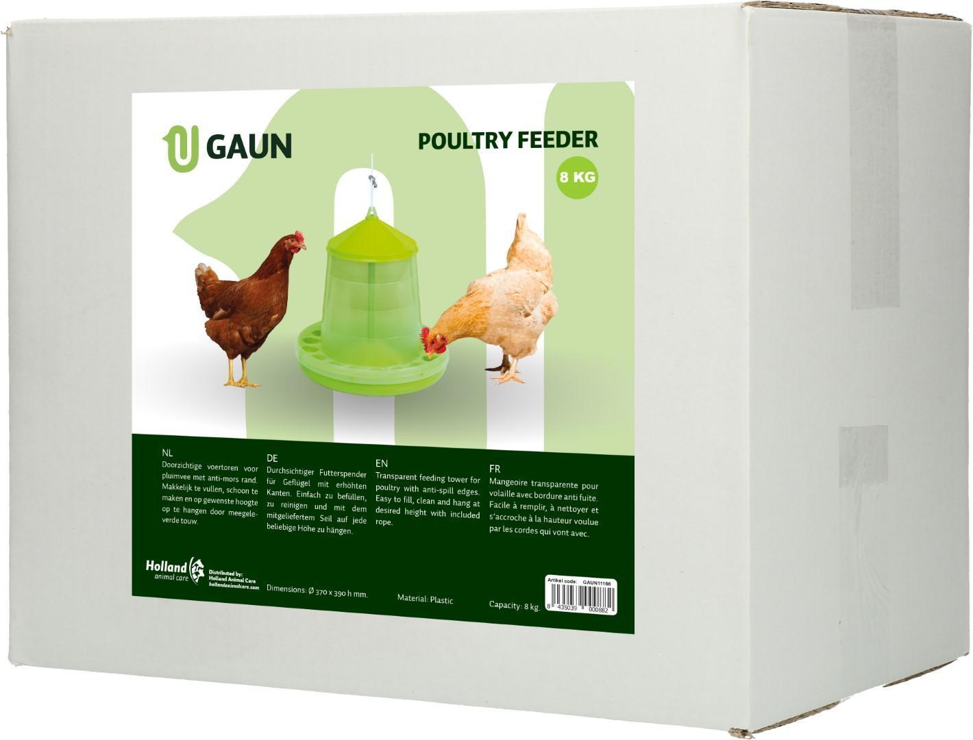 Poultry feeder 8 kg green lemon