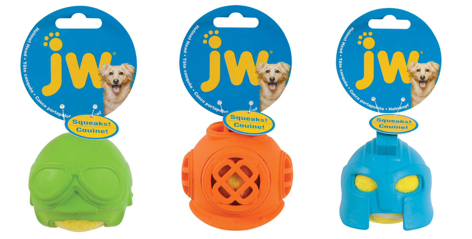 helmet heads aviator 7cm dog toy ball