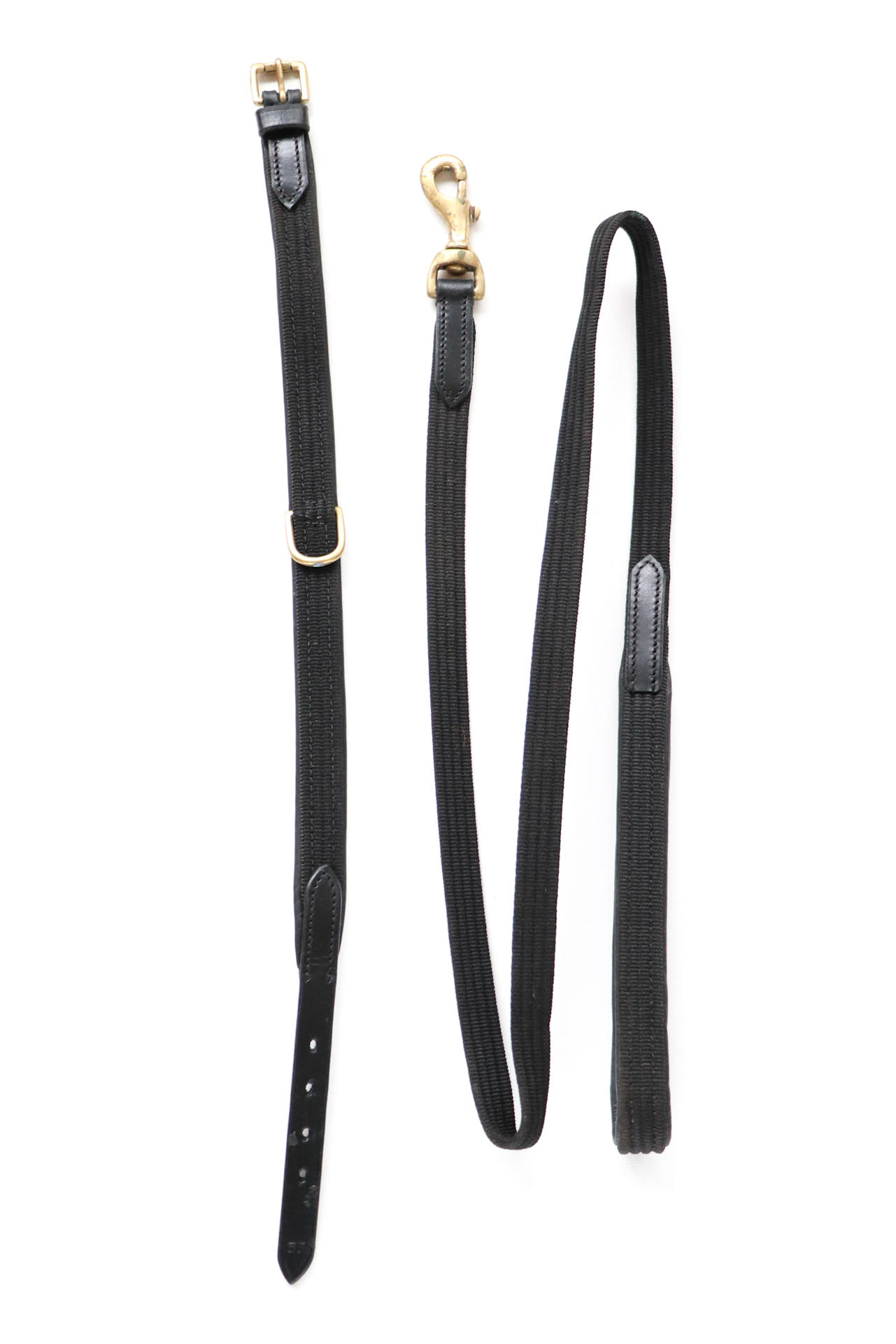 011 Webband Dog leash brown with brown lining 35cm leather special