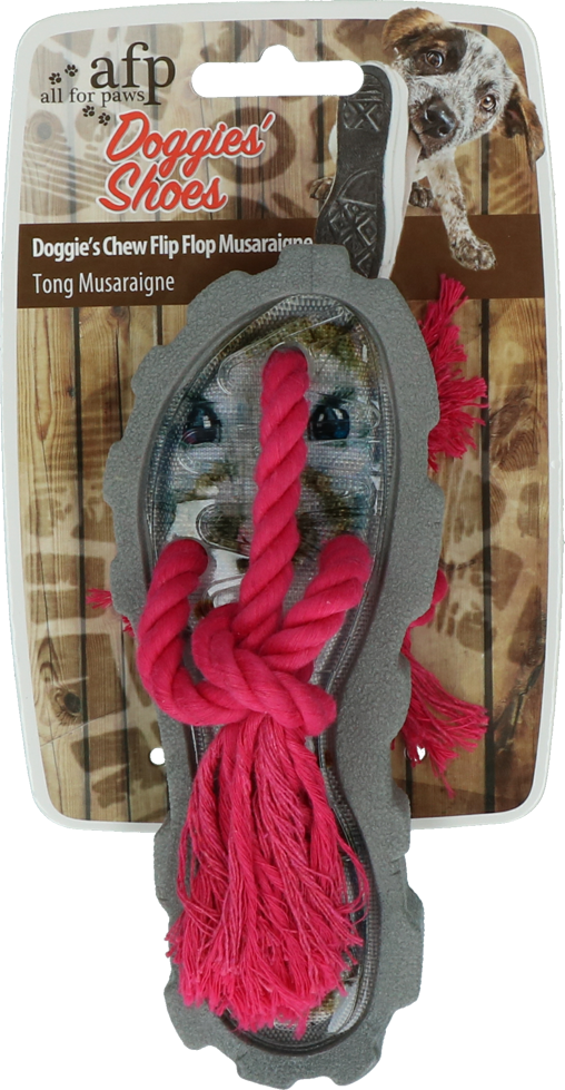 Dog chew toy with dental floss