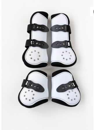 209  Luxury tendon  protection boots glitter shine white full horse foot protection