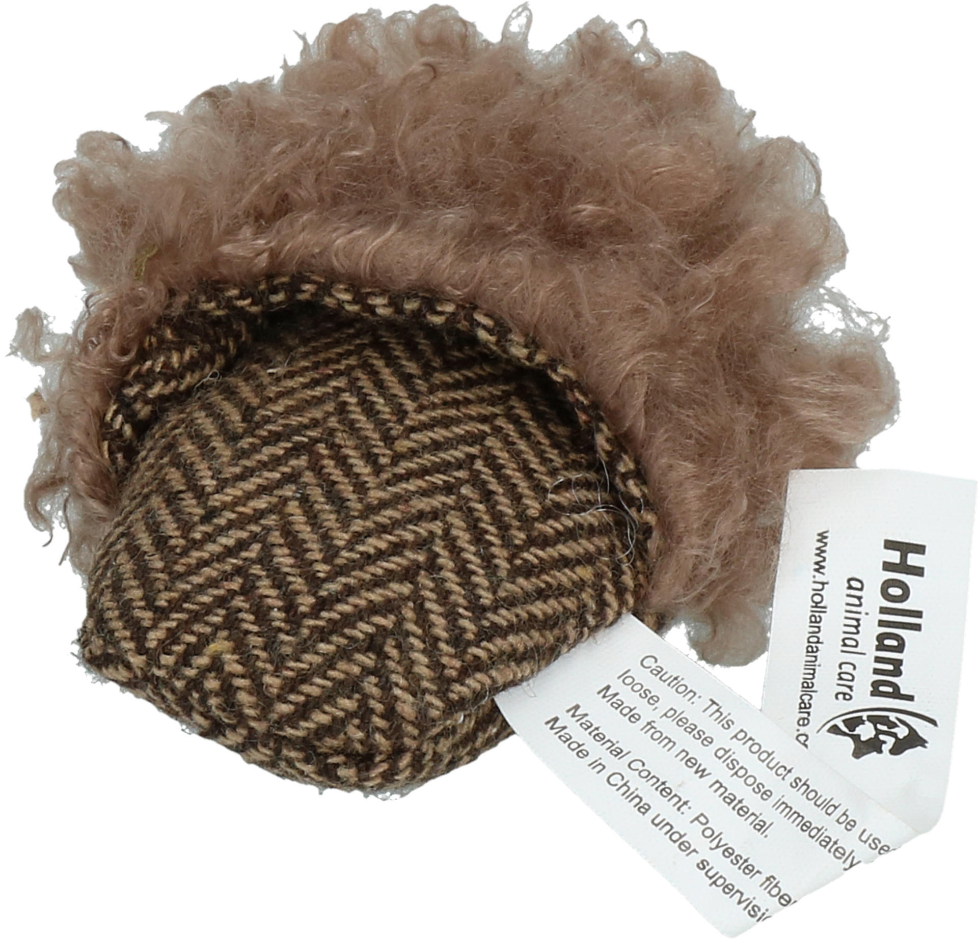 Wool luxury slippers brown cat toy