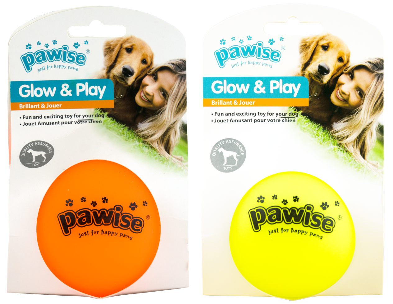 Light up ball 8,5cm dog toy