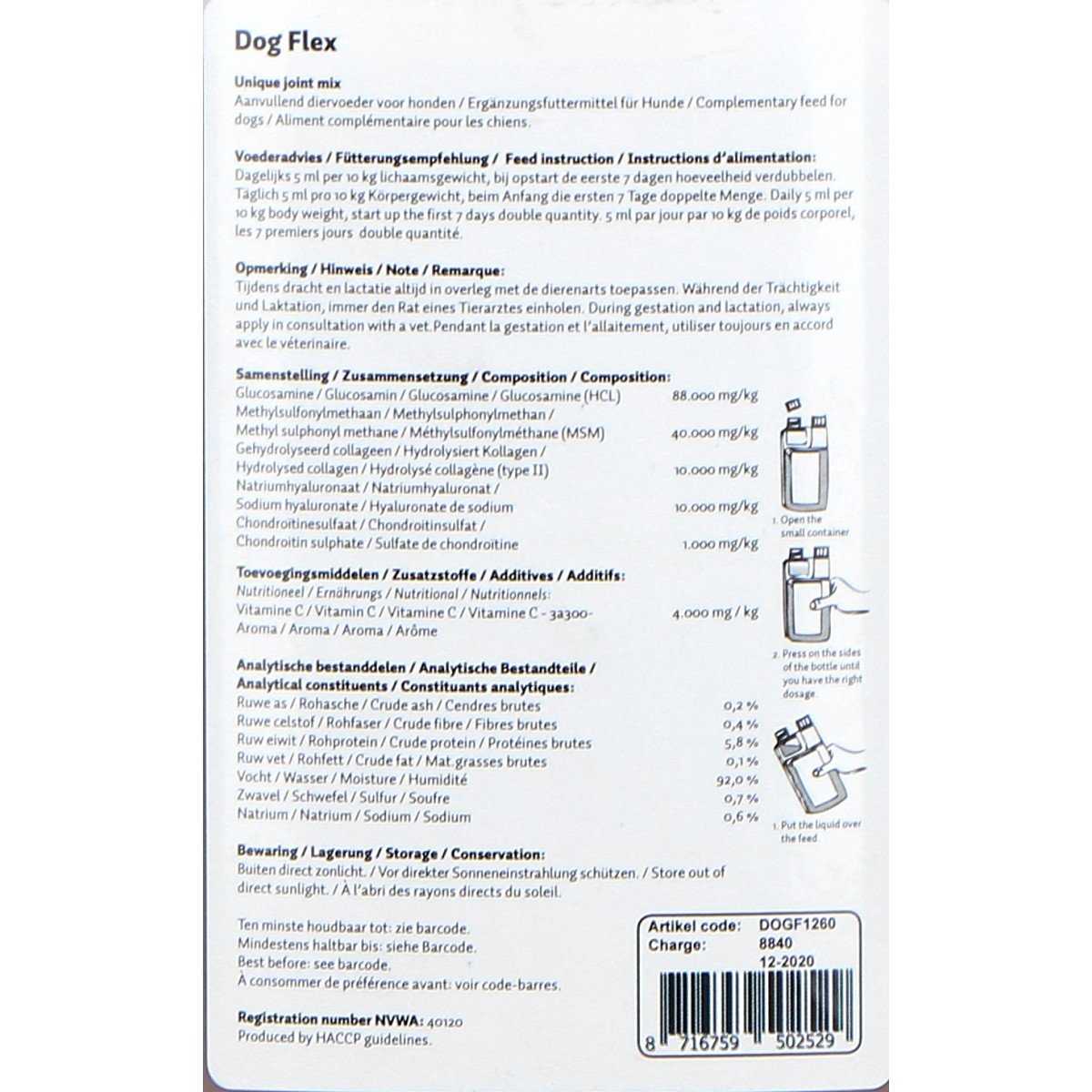 Muscle protection liquid for dogs 500ml