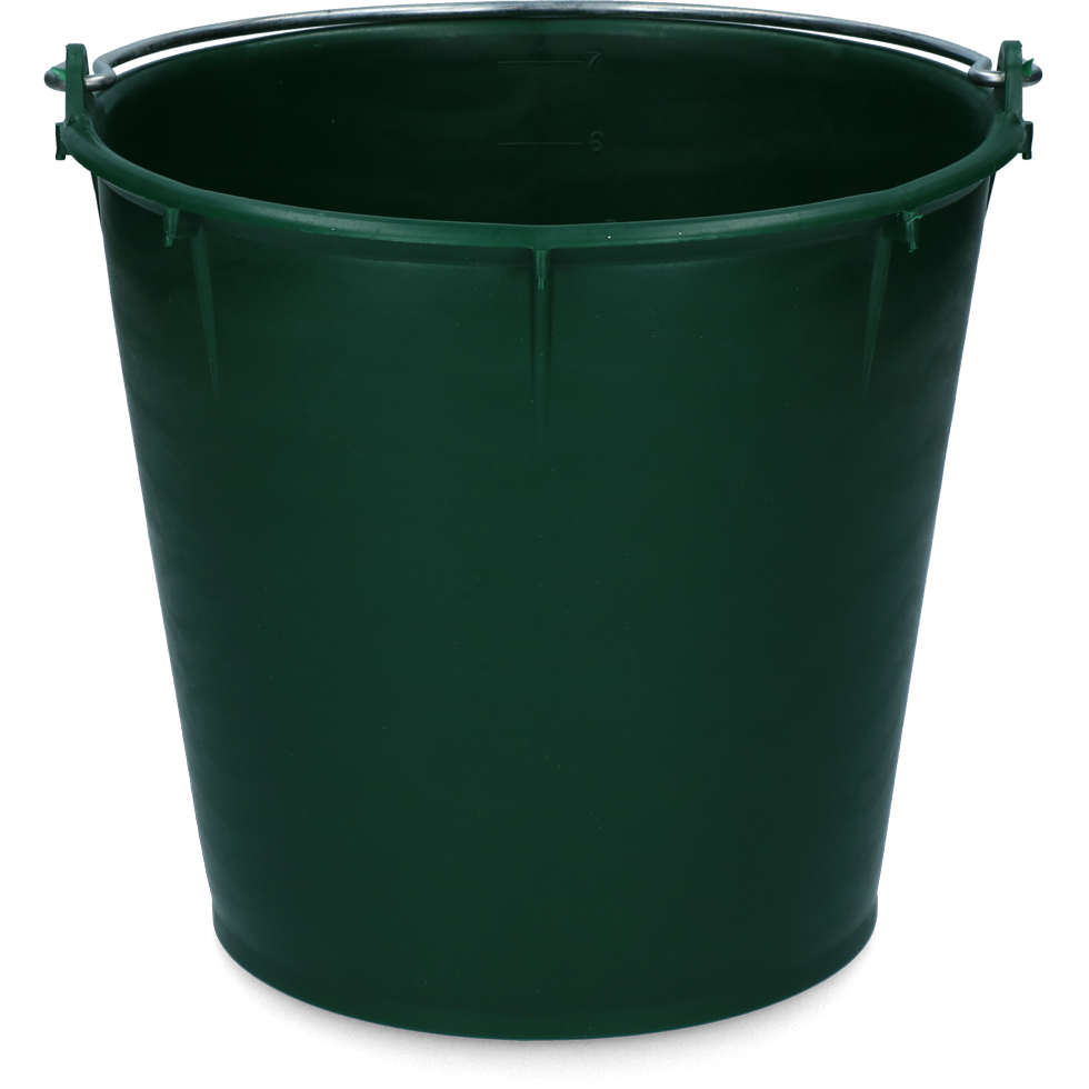 bucket 7 l with green handle barn livestock feeding feeding drink technology feeding bowls
