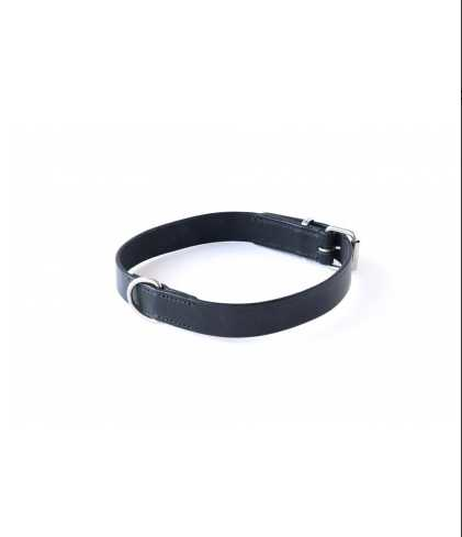 013025 Dog collar without lining 60cm black leather special collars