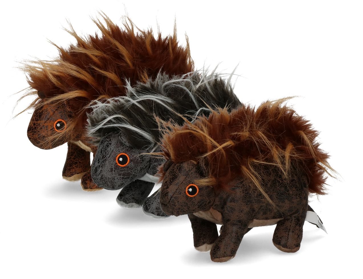 brown badger soft dog toy