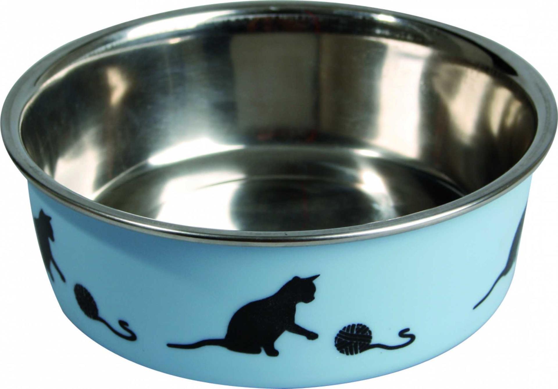 Cat metal bowl bella blue 160 ml Cat feeding bowl