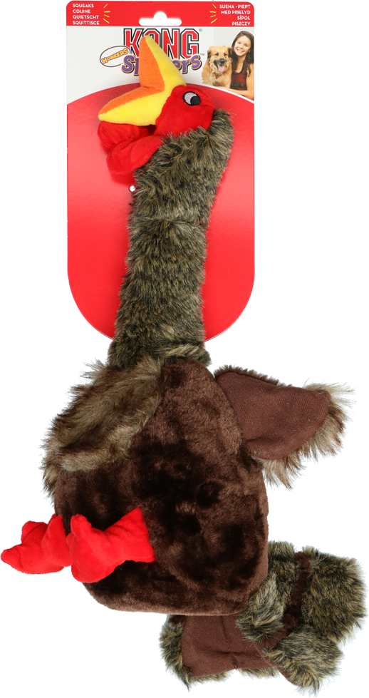 Beeping turkey big plush dog toy